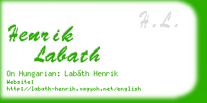 henrik labath business card