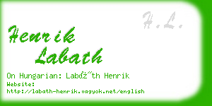 henrik labath business card